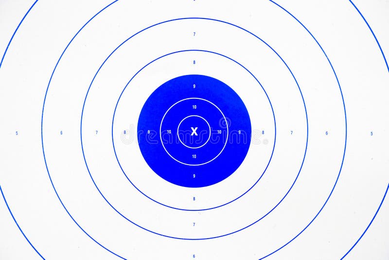 Clean blue paper bullseye target stock images Clean blue paper bullseye target stock images