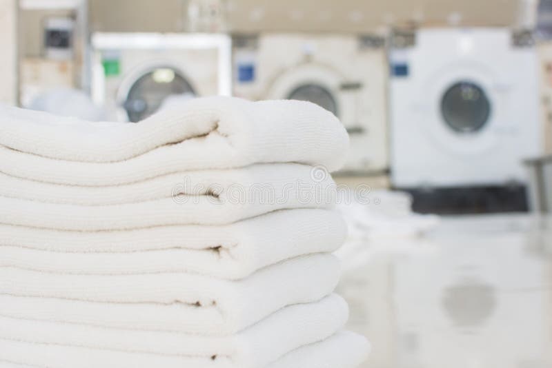 Clean and Bright Linens from Laundry Shop Stock Photo - Image of shop ...