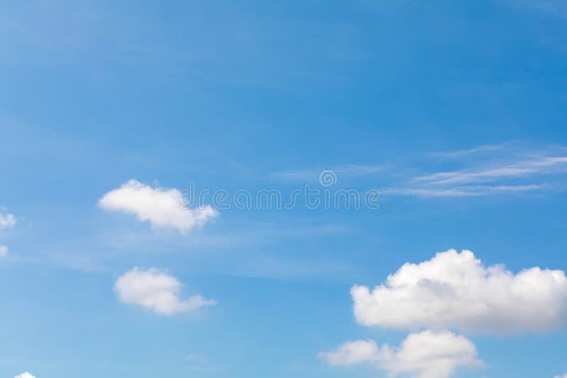 Clean Clear Blue The Sky With High White Perist Clouds Stock Photo ...