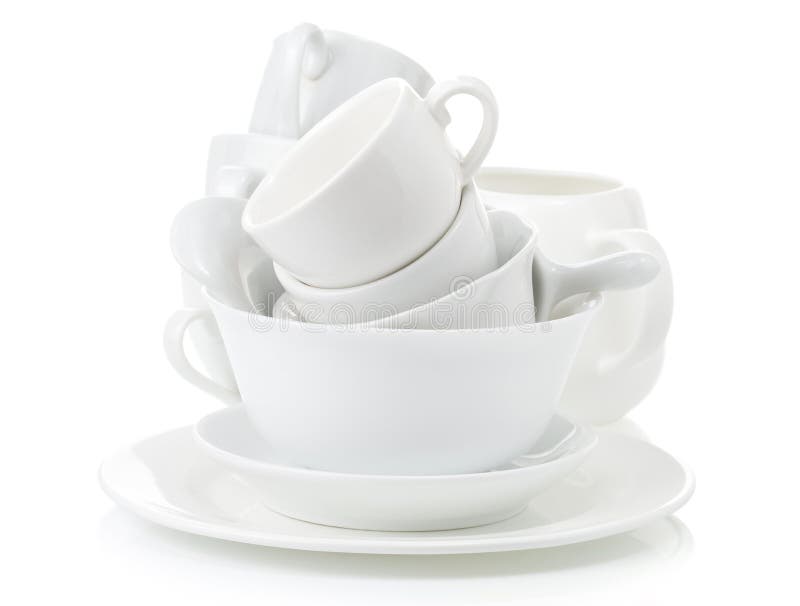 Clean dishes and cups stock image. Image of food, kitchenware 28471059