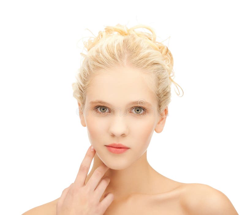 Clean Face of Beautiful Girl Stock Image - Image of european, freshness