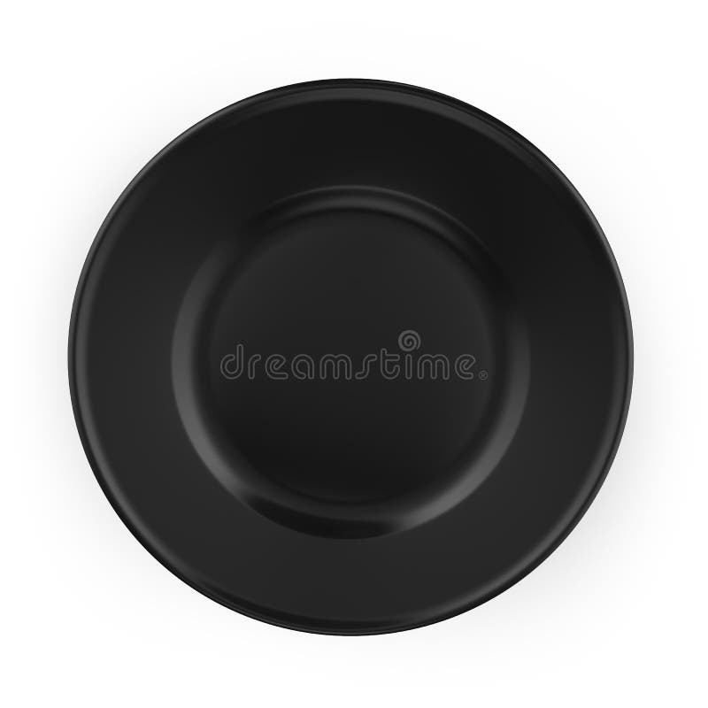 Clean flat black plate royalty free illustration
