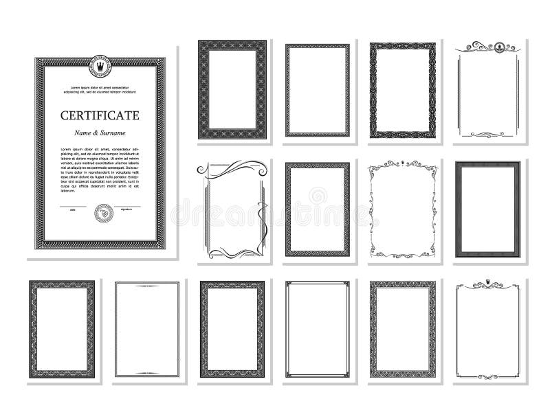 Clean Graphic and Vintage Black Vertical Frames a Set of Fifteen Clean Graphic and Vintage Black Vertical Frames a Set of Fifteen