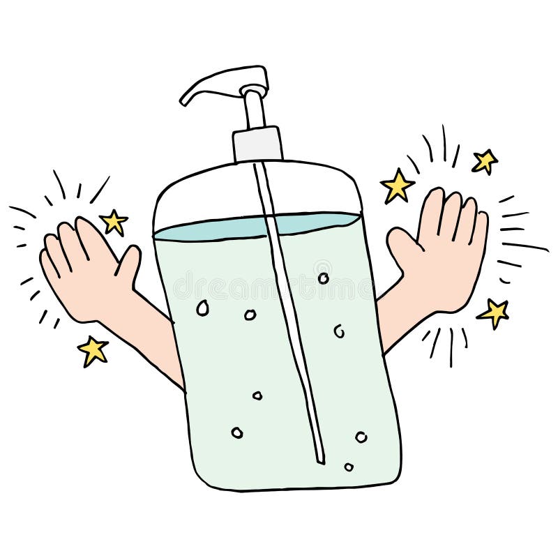 Hand Sanitizer stock vector. Illustration of drawing ...