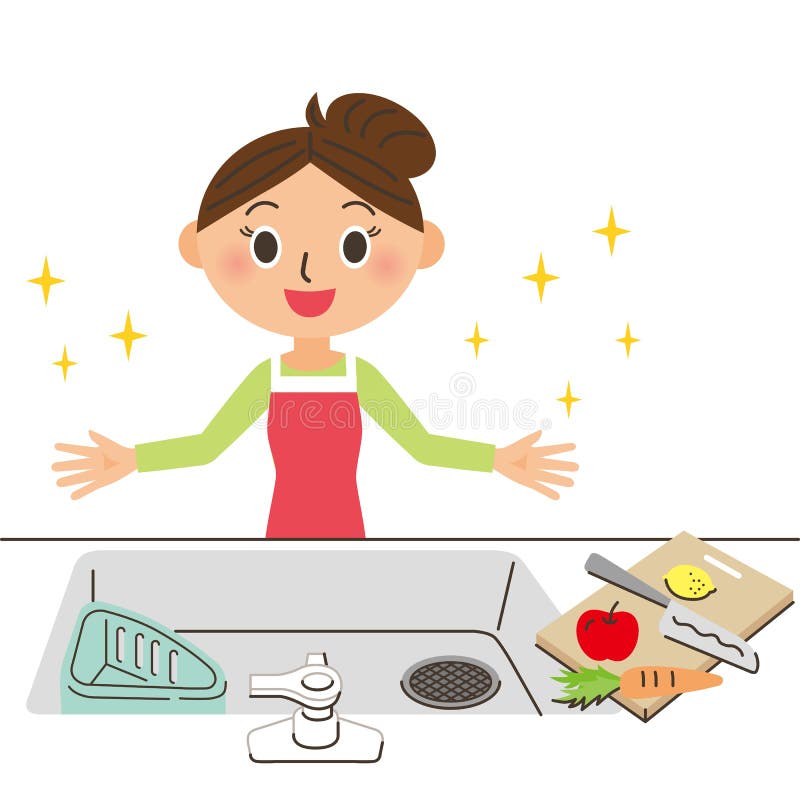 Clean kitchen stock vector. Illustration of kitchen, beautiful 95179498