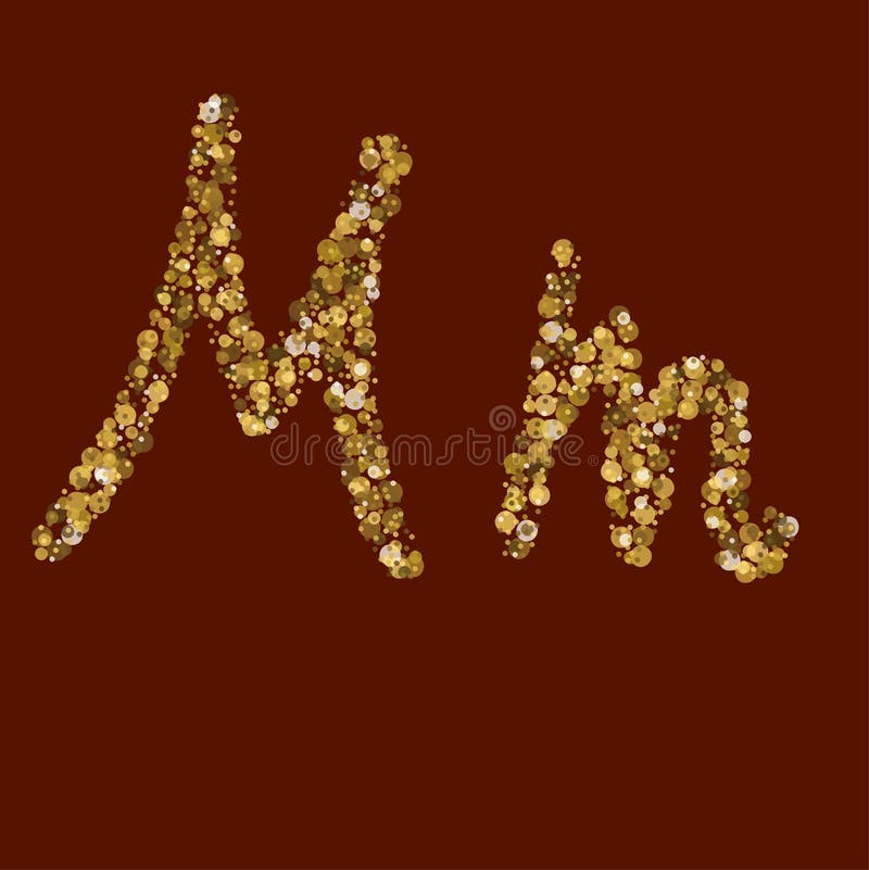 Nn golden glitter letter. vector illustration Nn golden glitter letter. vector illustration