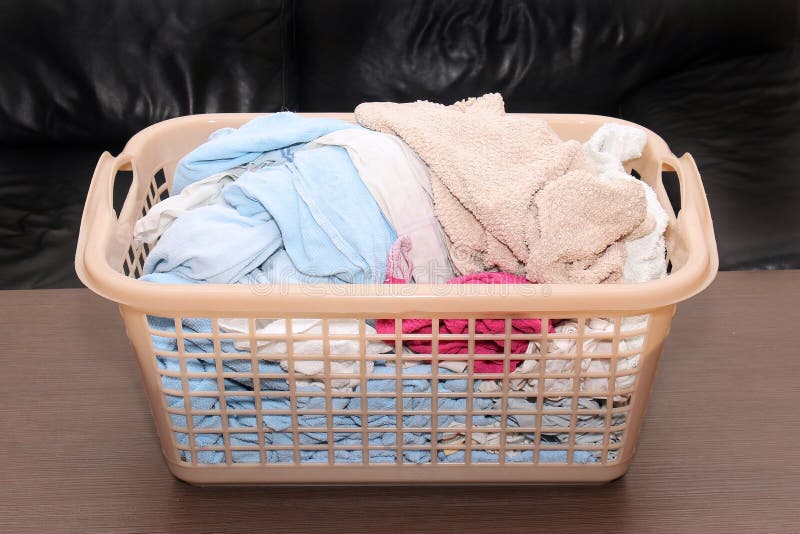 Clean laundry basket stock image. Image of clothing, towel 72666425