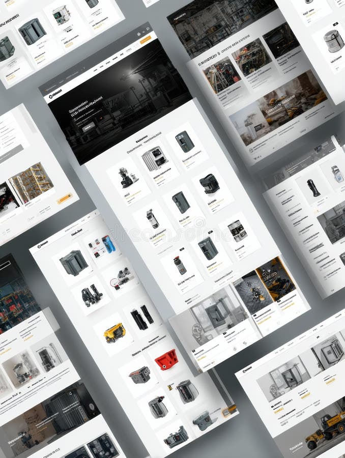 Catalog Layout Showcasing Diverse Hardware Store Products and Categories for User-Friendly Browsing Experience stock photography