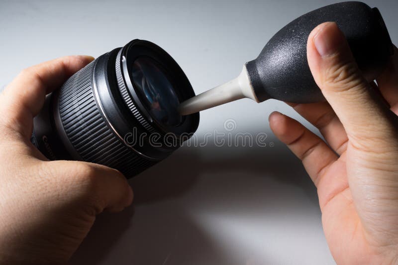 Clean Lens with Blower Pump. Stock Image Image of squeeze, accessory
