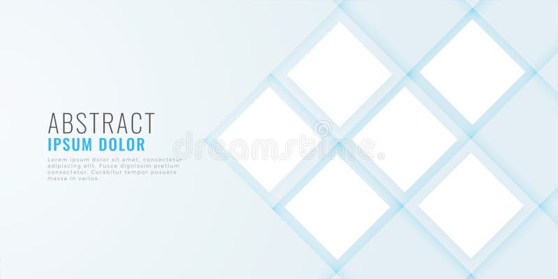 Clean minimal web banner with image space vector