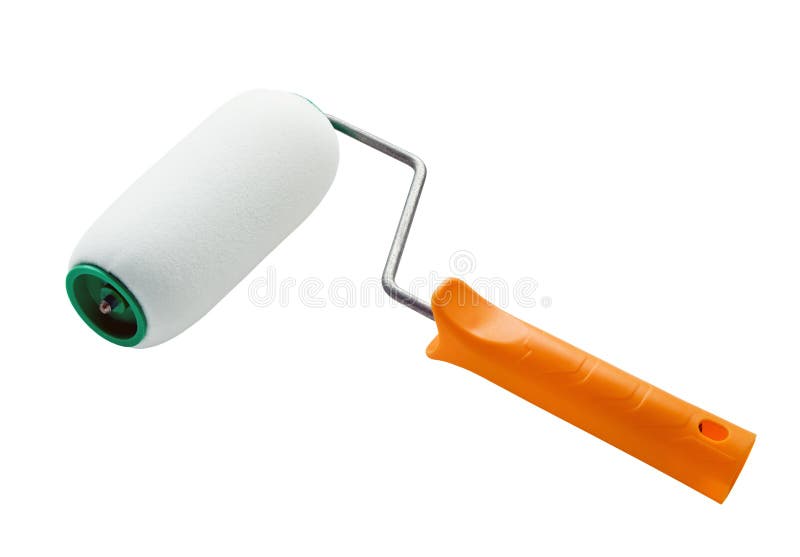 Clean paint roller stock image. Image of white, background 25376967