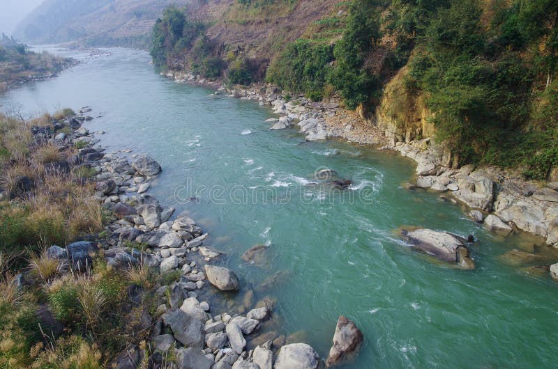 Clean River and Waterfall in Forest Stock Image Image of bright, panorama 32070171