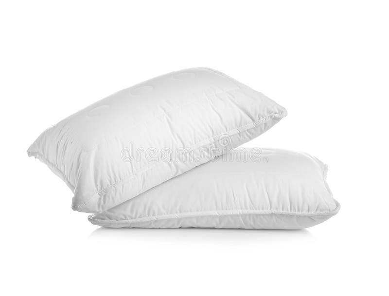 Clean soft bed pillows stock image. Image of cotton 122736575