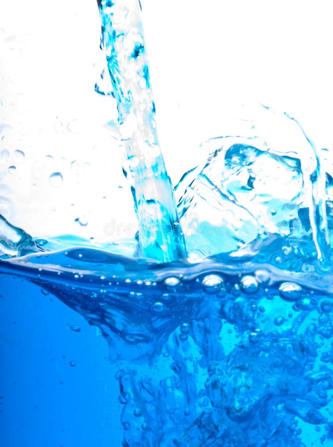 Clean water. Blue tint stock photo. Image of bubble, close 7914306