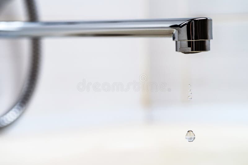 Clean Water is Dripping from the Faucet Stock Photo Image of mixer