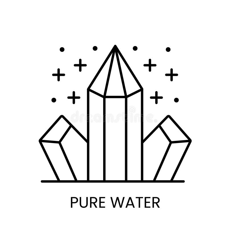 Pictograma vectorial linie de apă curată cu un contur editabil pentru plasarea pe ambalaj royalty free illustration