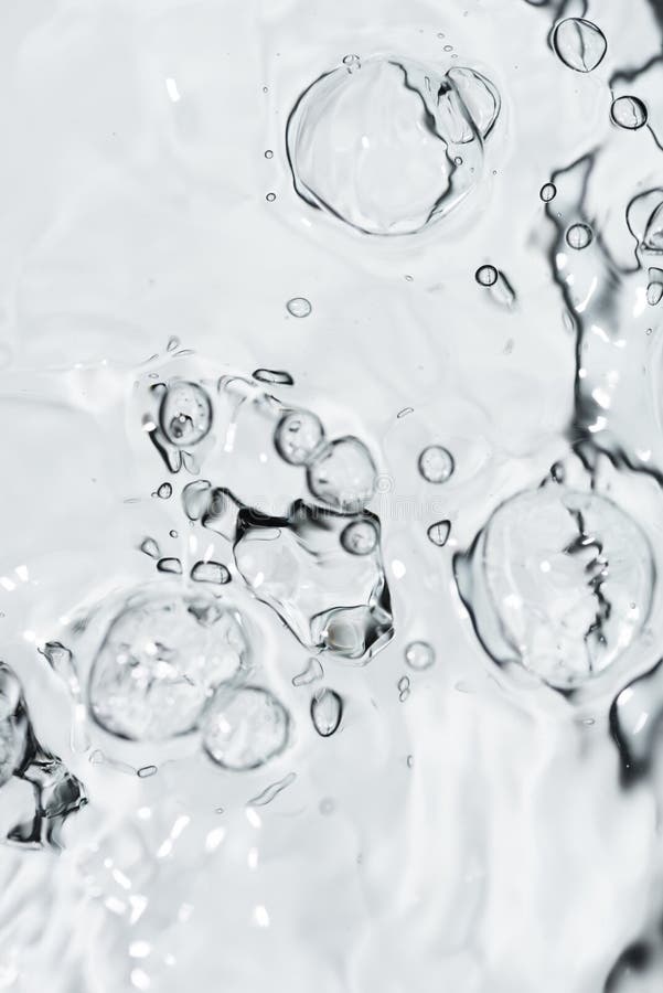 Clean Water and Water Bubbles, on White Background Stock Photo - Image ...