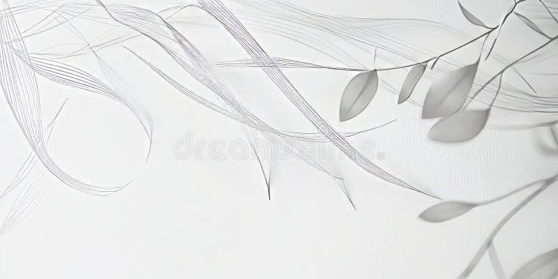 A clean white backdrop with thin, abstract lines resembling the delicate patterns found in nature. stock images