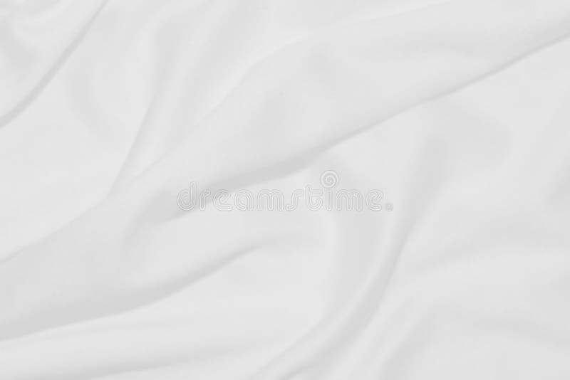 A Clean White Cloth with Swaying Streaks for the Background Stock Photo