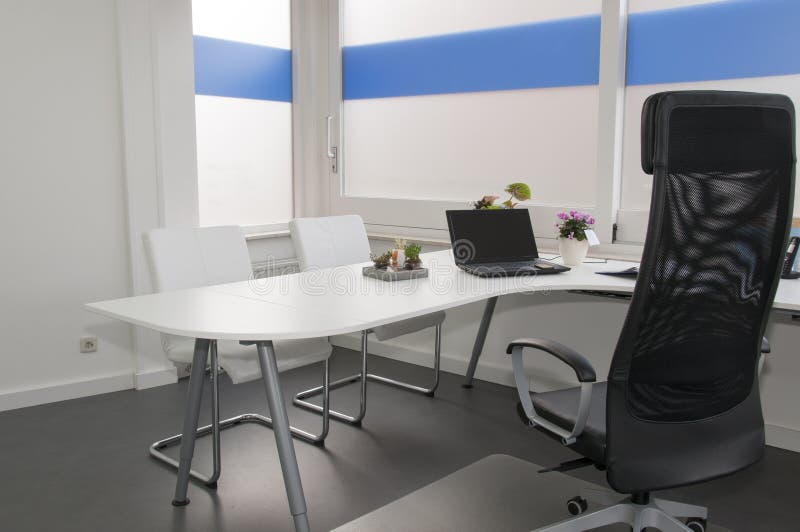 Clean white office stock image