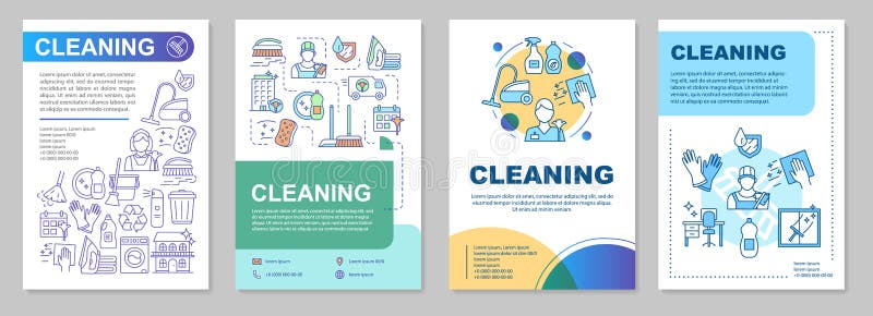 Cleaning Brochure Template Layout Stock Vector - Illustration of In Commercial Cleaning Brochure Templates