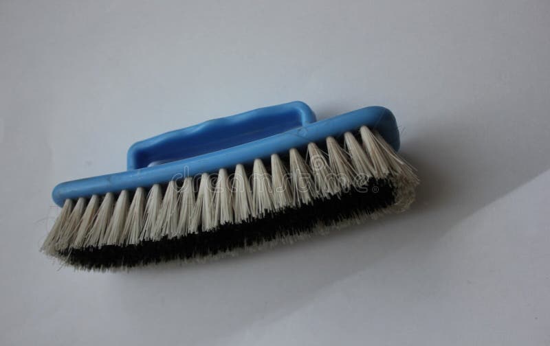 Cleaning brush with plastic base royalty free stock images
