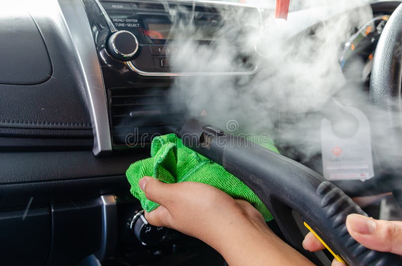 Spray Disinfectant Cleaning Steam Heat Cleaning Car Upholstery Stock Photo  by ©aoo8449 498351484