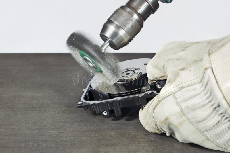 Cleaning data from disk drive royalty free stock image