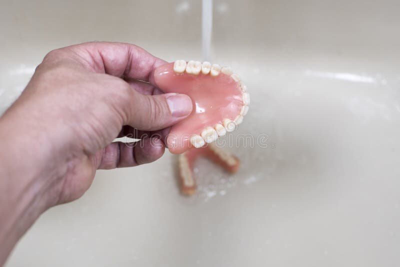 Dentures, Dental Prosthesis, Cleaning Stock Photo Image of implant