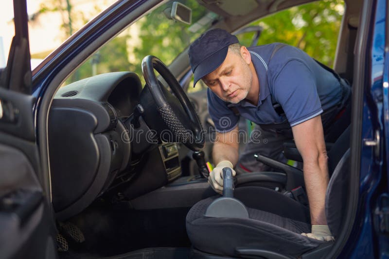 Cleaning of Interior of the Car with Vacuum Cleaner Stock Image Image of dust, closeup 69859111