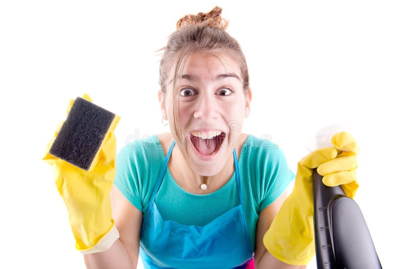 Cleaning lady stock photo. Image of female, home, house - 68532058