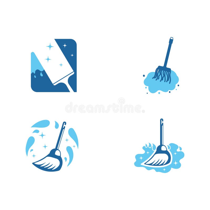 Cleaning Logo with Vector Illustration Symbol Template Stock Vector