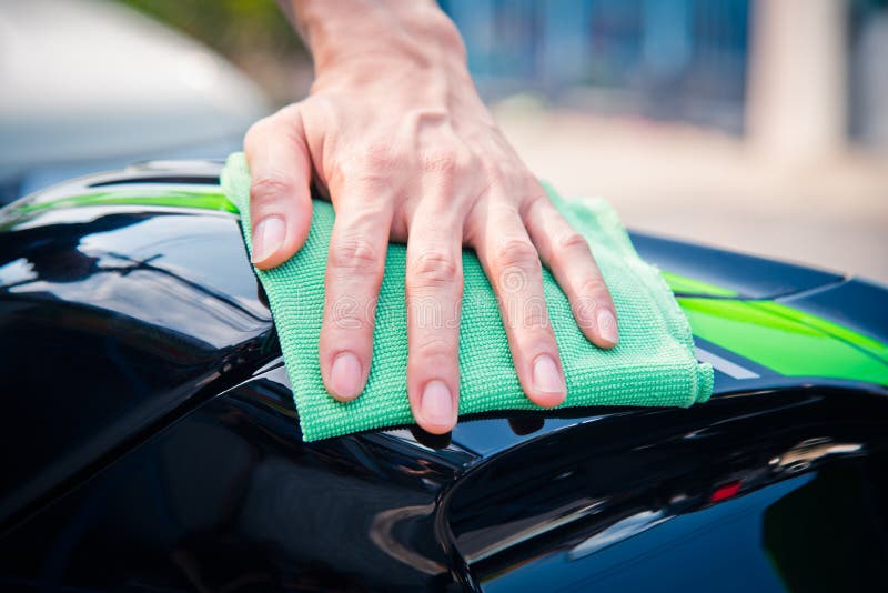 Cleaning motorcycle stock photo. Image of cloth, motorcycle 101775208