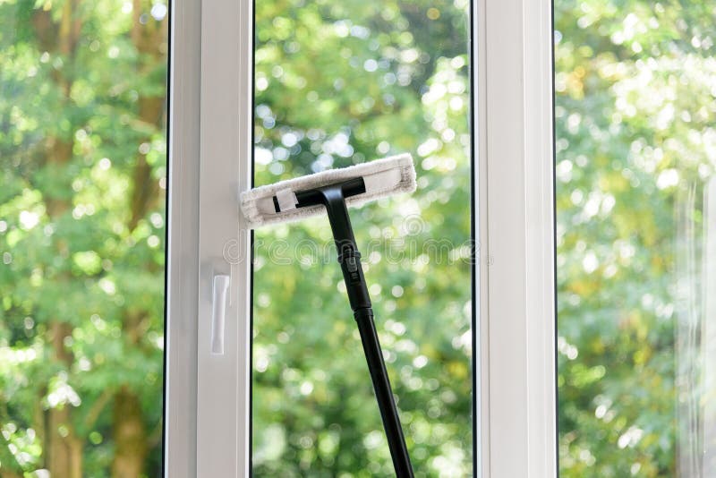 Cleaning Plastic Vinyl Window Stock Photo Image of scrape, office