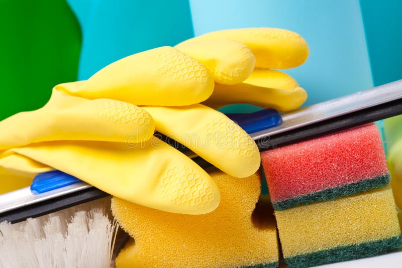 Cleaning products stock images