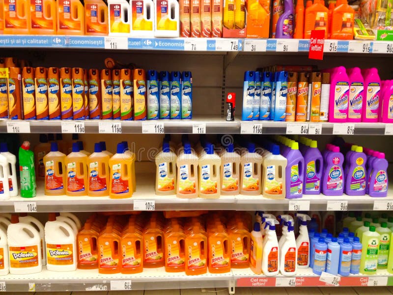 Cleaning Products In Supermarket Editorial Photo Image of