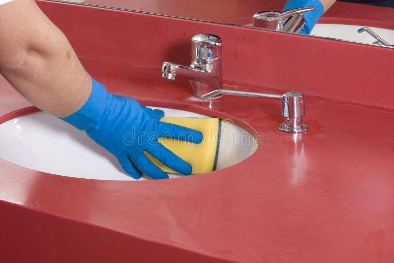 red matte bathroom sink