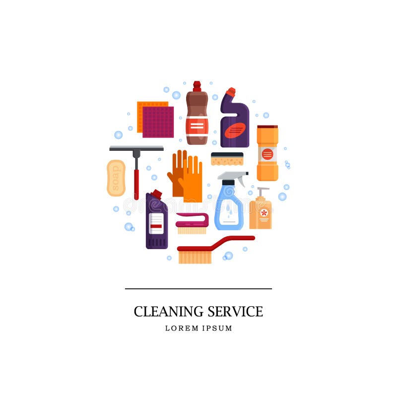 Cleaning service logo. 
