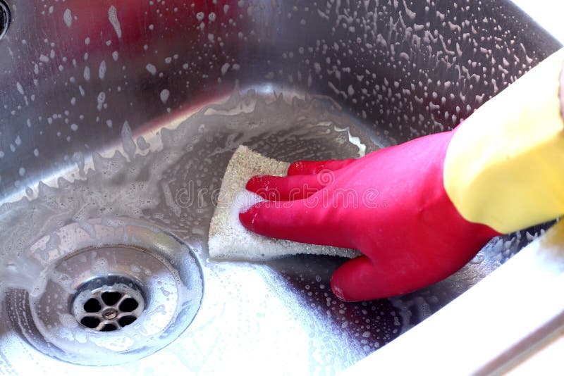 Cleaning sink royalty free stock photo