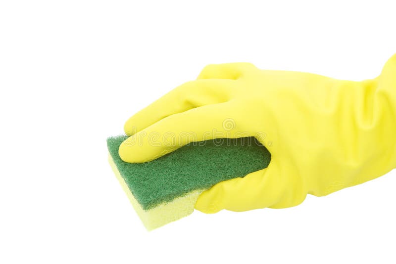 Cleaning with sponge