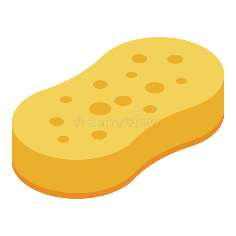Cleaning Sponge Icon, Isometric Style Stock Vector - Illustration of  bubbles, clean: 183385541