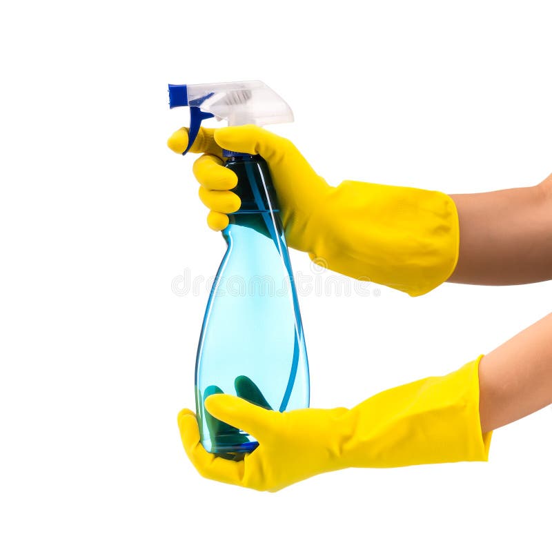 Cleaning Spray in Hand Closeup Stock Photo Image of domestic