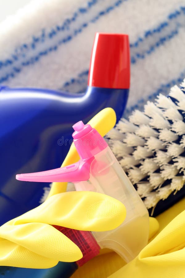 Cleaning supplies royalty free stock image