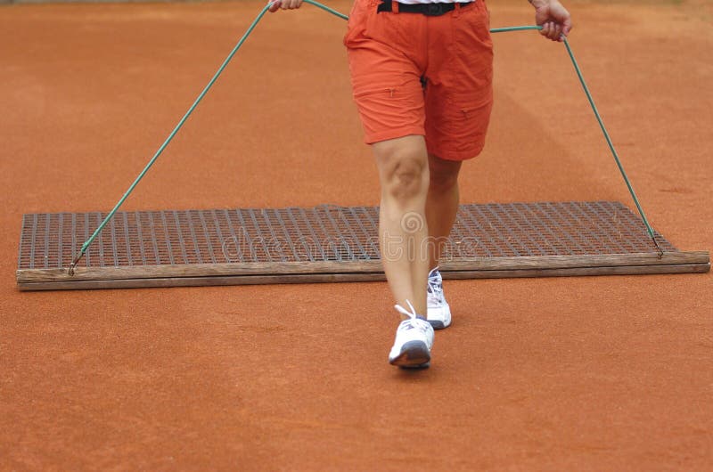 Cleaning Tennis court stock image. Image of cleaning, court 2823273
