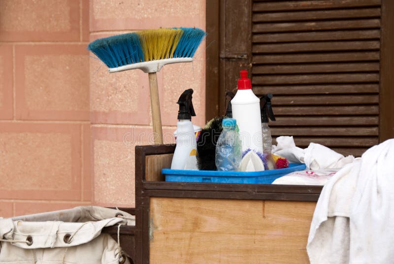 Cleaning tools royalty free stock image