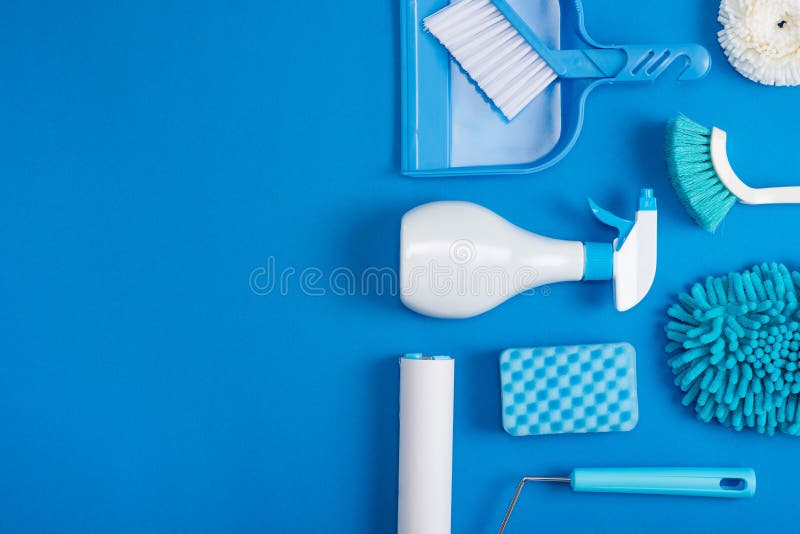 Cleaning tools background stock photo. Image of housework 75606072