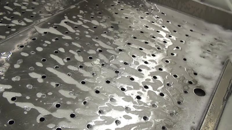 Cleaning the Tray of Frozen Fish Stock Video - Video of equipment ...