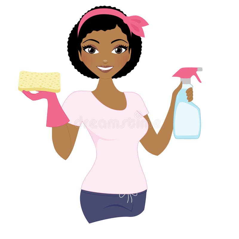 Cleaning woman stock illustration. Illustration of digital - 30274614