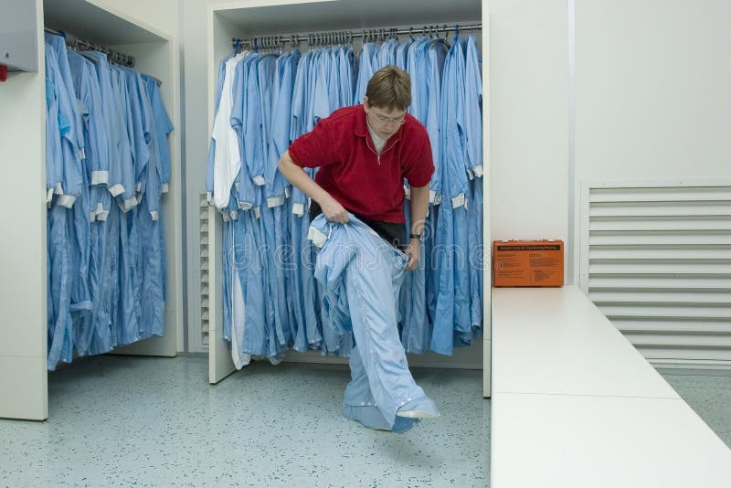 Cleanroom clothing stock image. Image of cleanroom, work 2505739