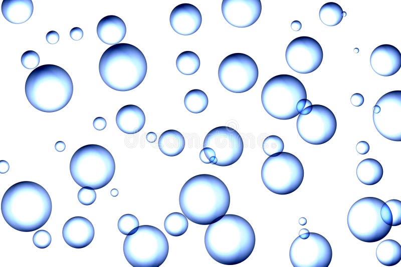 Clear Blue Bubbles stock illustration